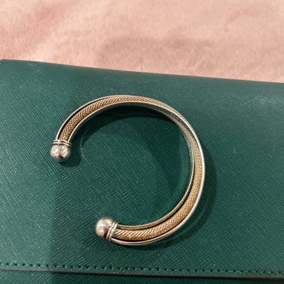 Tiffany & Co Polished Sterling Silver And Mesh Twist Cuff Bracelet 37.5 Grams - Picture 3 of 10